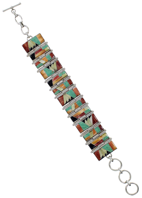 Sterling Silver Multicolor Whiterock Sunset Link Bracelet NS39328