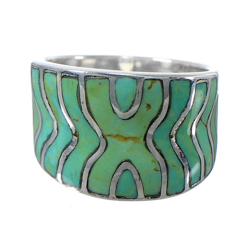Turquoise And Silver Southwest Ring Size 4-3/4 CW63699