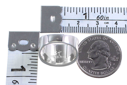 Sterling Silver Turquoise Ring Size 7-3/4 Southwest Jewelry CW63768