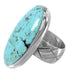 Southwest Jewelry Silver And Turquoise Ring Size 5 YS61766