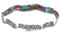 Multicolor Sterling Silver Southwestern Link Bracelet PS64125