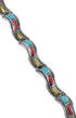 Multicolor Sterling Silver Southwestern Link Bracelet PS64125