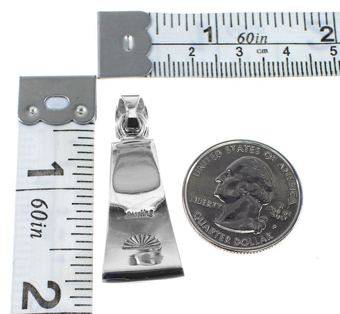 Southwest Inlay Jewelry Sterling Silver Multicolor Pendant QS57883