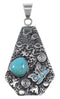Sterling Silver Southwestern Turquoise Butterfly Pendant OS58472