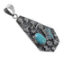 Sterling Silver Southwestern Turquoise Butterfly Pendant OS58472