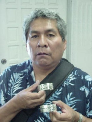 George Phillips Corn Stalk Kokopelli Hopi Indian Silver Pendant EX53854