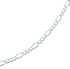 Genuine Sterling Silver Italian Figaro Chain 18" Necklace JX120899