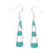 Turquoise Inlay Sterling Silver Jewelry Hook Dangle Earrings SN20277