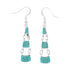 Turquoise Inlay Sterling Silver Jewelry Hook Dangle Earrings SN20277