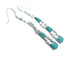 Turquoise Inlay Sterling Silver Jewelry Hook Dangle Earrings SN20277