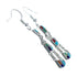 Southwestern Multicolor Inlay Sterling Silver Triple Dangle Hook Earrings SN20282