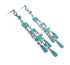 Southwestern Turquoise Silver Post Dangle Earrings SN20272