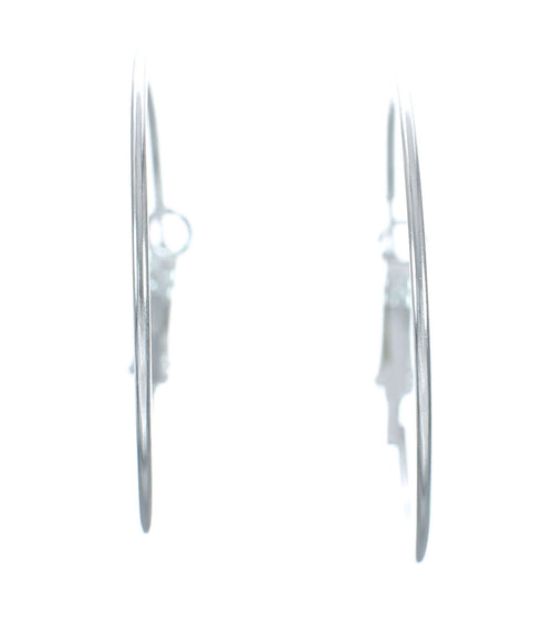 Authentic Sterling Silver Navajo Post Hoop Earrings SN20273