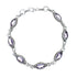 Genuine Amethyst And Silver Link Bracelet SN20266