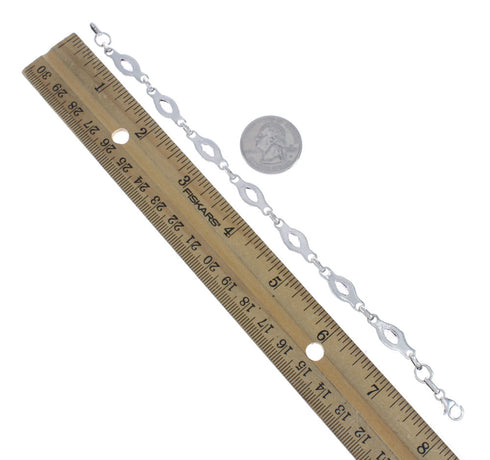 Genuine Amethyst And Silver Link Bracelet SN20266