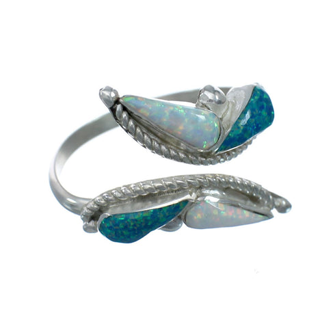 Opal Zuni Sterling Silver Adjustable Butterfly Ring Size 9,10,11 SN20279