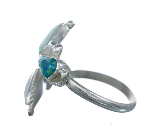 Opal Zuni Sterling Silver Adjustable Butterfly Ring Size 9,10,11 SN20279