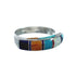 Genuine Sterling Silver Southwestern Multicolor Ring Size 5-3/4 SN20111