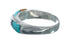 Genuine Sterling Silver Southwestern Multicolor Ring Size 5-3/4 SN20111