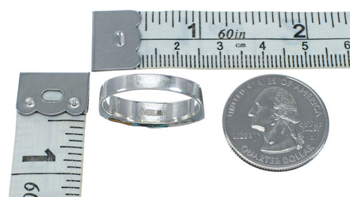 Genuine Sterling Silver Southwestern Multicolor Ring Size 5-3/4 SN20111