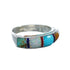 Genuine Sterling Silver Southwestern Multicolor Ring Size 5-3/4 SN20110