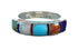 Genuine Sterling Silver Southwestern Multicolor Ring Size 5-3/4 SN20110