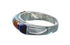 Genuine Sterling Silver Southwestern Multicolor Ring Size 5-3/4 SN20110