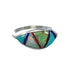 Genuine Sterling Silver Southwestern Multicolor Ring Size 9-3/4 SN20103
