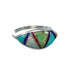 Genuine Sterling Silver Southwestern Multicolor Ring Size 6-3/4 SN20101