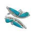 Turquoise Zuni Sterling Silver Adjustable Butterfly Ring Sizes 7-9 SN20222