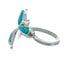 Turquoise Zuni Sterling Silver Adjustable Butterfly Ring Sizes 6-8 SN20221