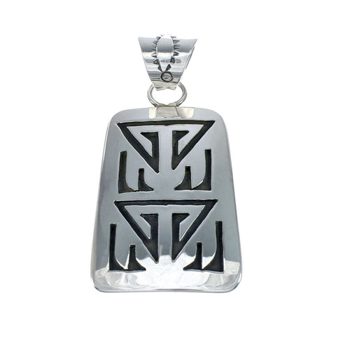 Navajo Sterling Silver Overlay Pendant SN20436