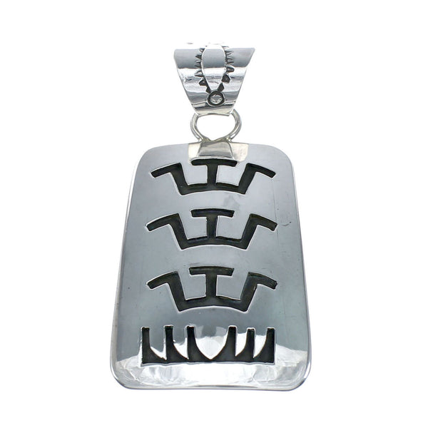 Navajo Sterling Silver Overlay Pendant SN20439
