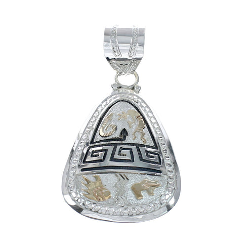 Navajo Kokopelli 12KGF Sterling Silver Pendant SN20408