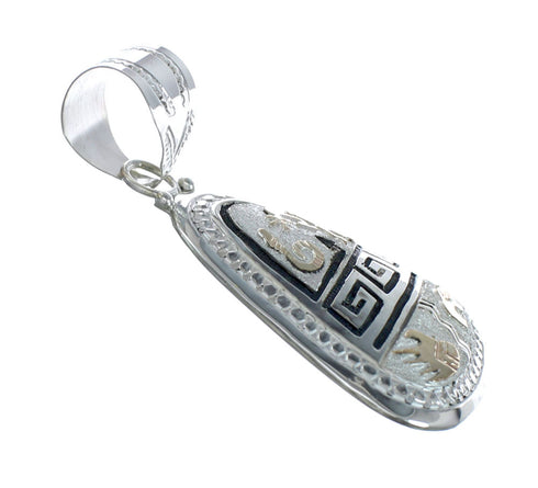 Navajo Kokopelli 12KGF Sterling Silver Pendant SN20408