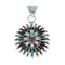 Zuni Multicolor & Silver Cluster Pendant SN20414