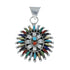 Zuni Multicolor & Silver Cluster Pendant SN20414