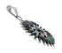 Zuni Multicolor & Silver Cluster Pendant SN20414