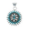 Zuni Turquoise & Silver Cluster Pendant SN20413