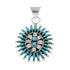 Zuni Turquoise & Silver Cluster Pendant SN20413
