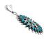 Zuni Turquoise & Silver Cluster Pendant SN20413
