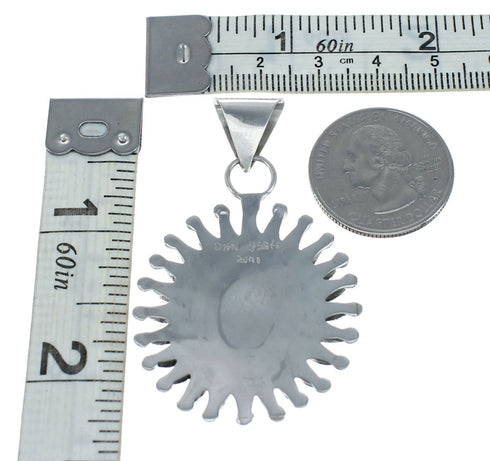 Zuni Turquoise & Silver Cluster Pendant SN20413