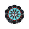 Zuni Multicolor Sun Sterling Silver Pin Pendant NN20462