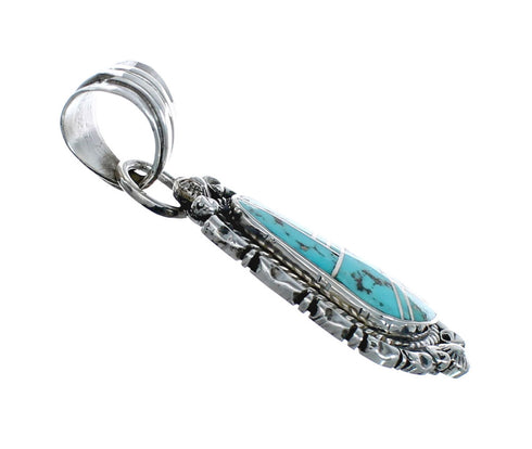Turquoise American Indian Authentic Sterling Silver Pendant SN20411