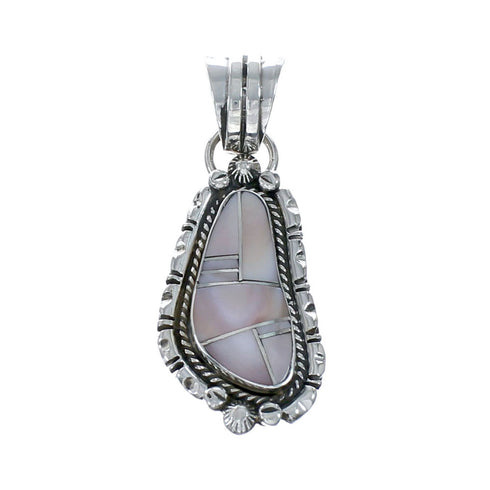 Pink Shell American Indian Authentic Sterling Silver Pendant SN20433