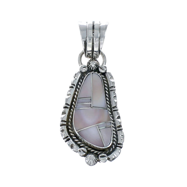 Pink Shell American Indian Authentic Sterling Silver Pendant SN20433