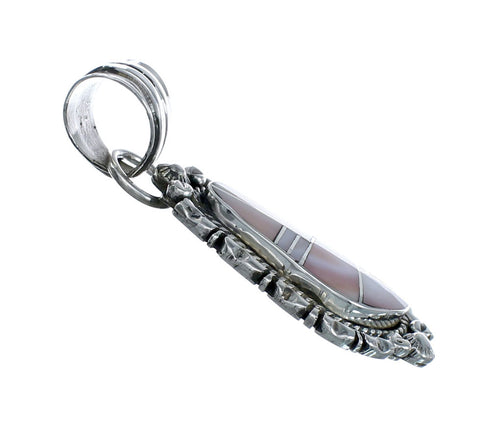 Pink Shell American Indian Authentic Sterling Silver Pendant SN20433