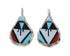 Zuni Indian Tear Drop Sterling Silver And Multicolor Inlay Pendant SX10091