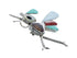 Native American Zuni Sterling Silver Multicolor Road Runner Pin Pendant NX11560