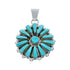 Zuni Flower Turquoise Cluster Pendant SN20406